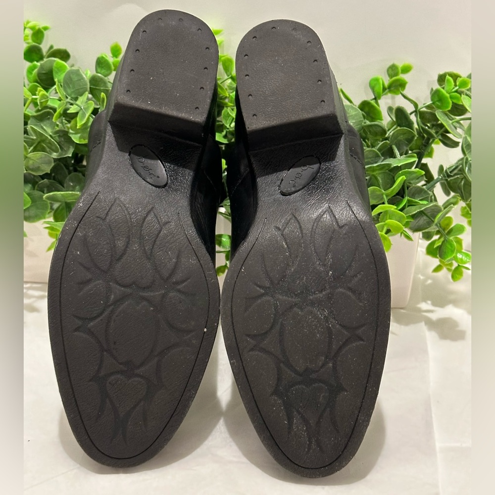 BOC Born Clogs Womens 7,5 Black Leather Block Heel Mules Shoes BC9546 - Picture 3 of 10